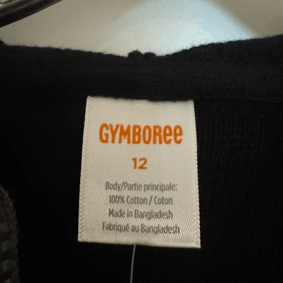 Gymboree Gray and Orange Halloween Zip-Up Sweater Size 12 - Picture 2 of 4